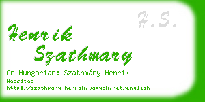 henrik szathmary business card